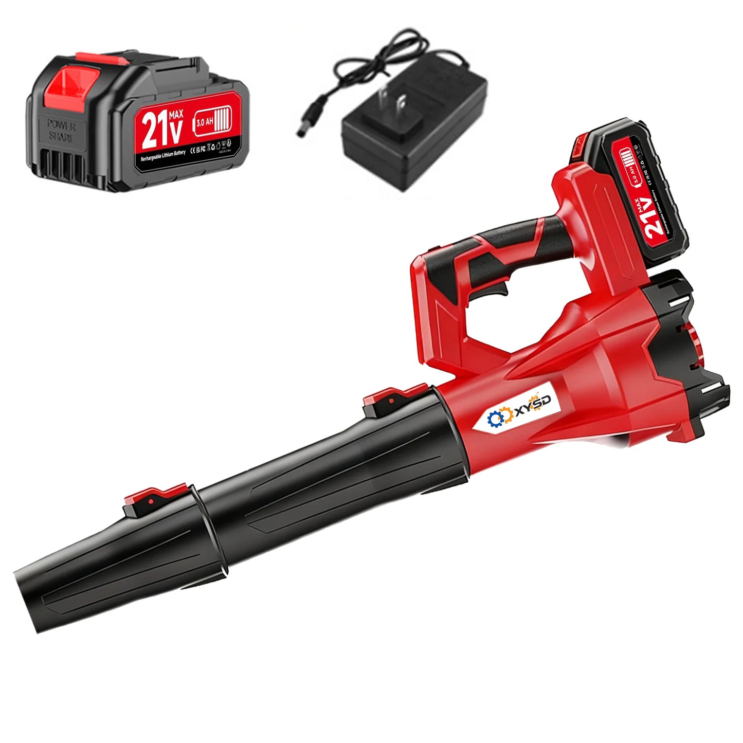 XYSD Cordless Leaf Blower 650 CFM with 21V Battery