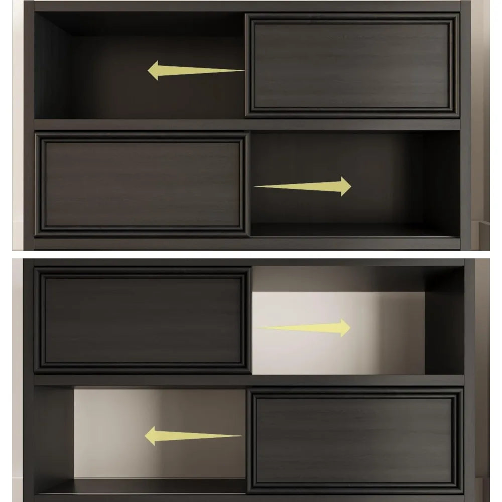 Kitchen Pantry Cabinet With Microwave Shelf And Charging Station