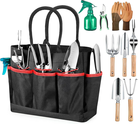 Heavy Duty Gardening Tool Set With Organizer Bag Rustproof Gift