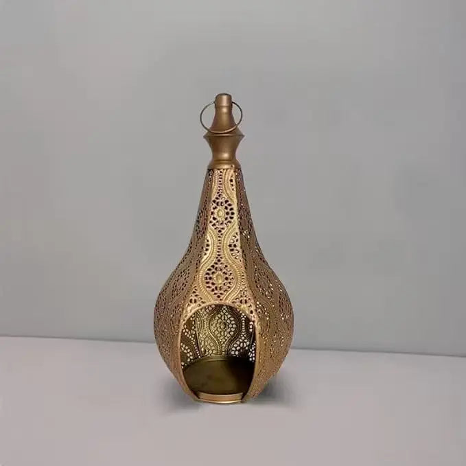 Elegant Metal Lantern Candle Holder Vintage Tea Light Hanging Lantern Home Decor