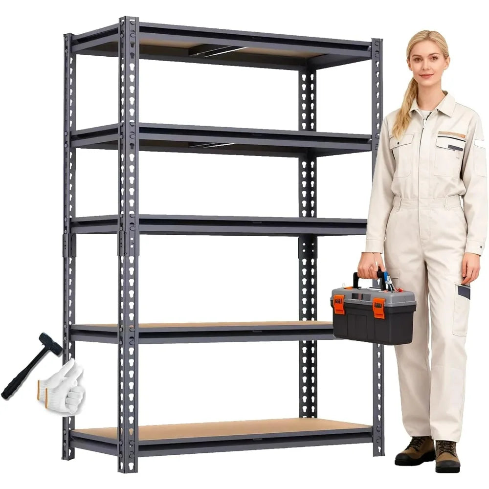 Heavy Duty Garage Shelving Rack 2400 LBS Metal Storage
