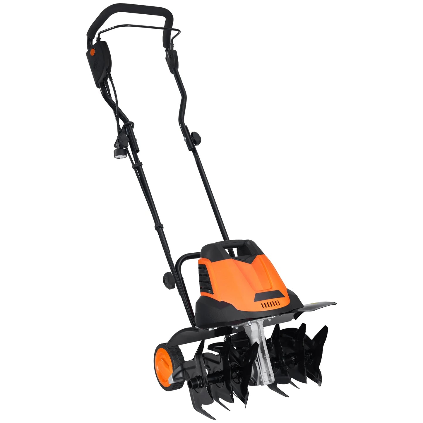SucceBuy 12 Amp Electric Tiller Cultivator With Steel Mn Tines