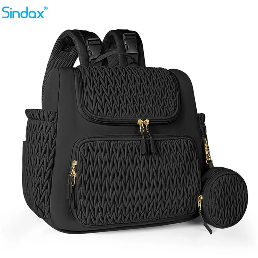 Mommy Diaper Bag Stroller Organizer With Insulated Pocket Changing Pad Travel