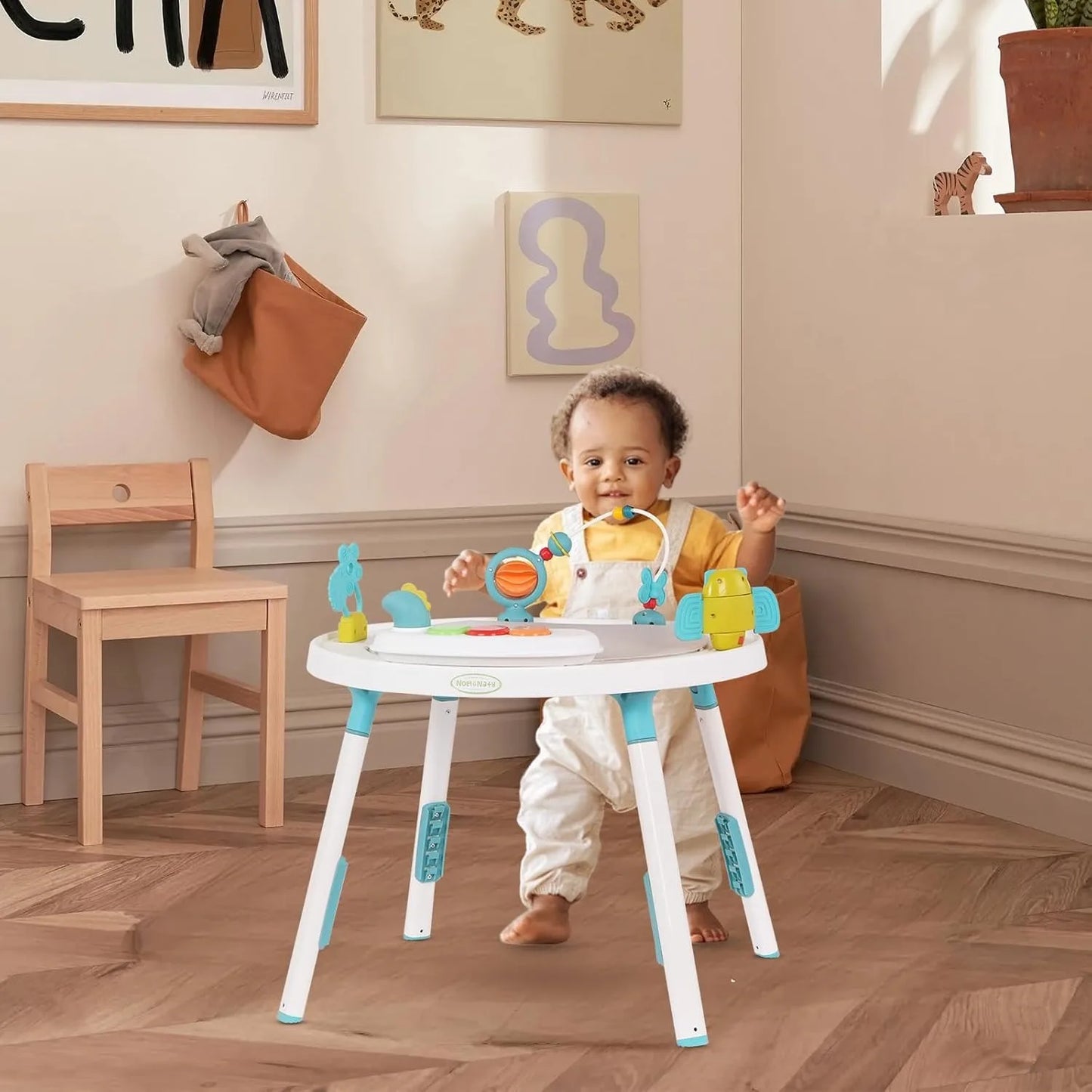 YEALEO Baby 3-in-1 Activity Center Jumper and Table With Rotating Seat