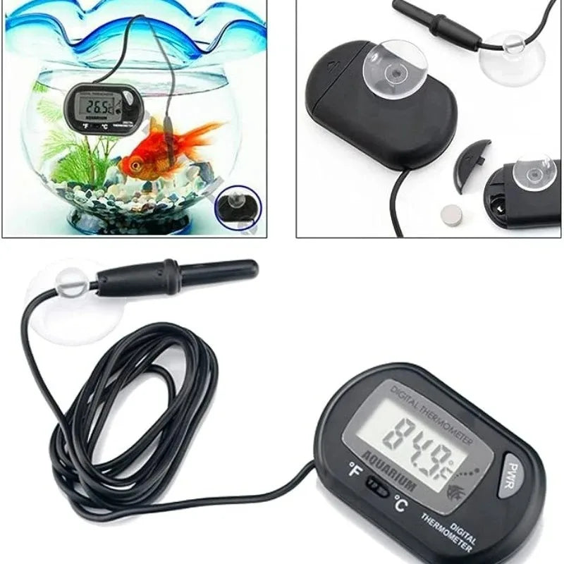 Digital Aquarium Thermometer With Probe Suction Cup Celsius