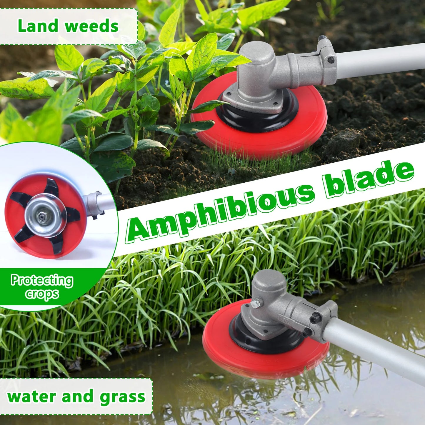 Gas Powered 8-In-1 Yard Tool Kit 52cc Hedge Trimmer Chainsaw