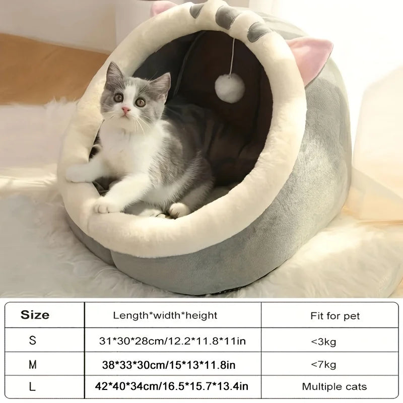 Cozy Cat House Bed Nest Tent For Pets Warm Comfort