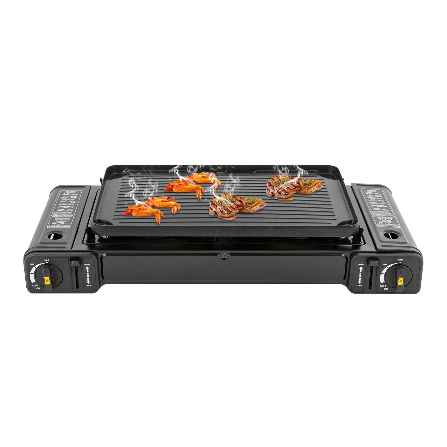 Portable 2500W Camping Stove With Baking Tray And Case