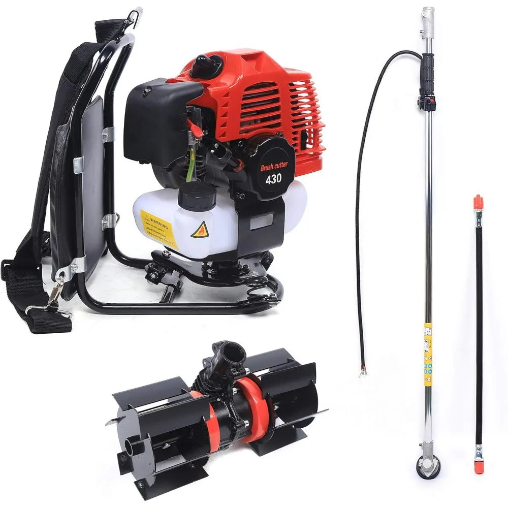 Gas Backpack Brush Cutter 2 Stroke Trimmer Weed Wacker