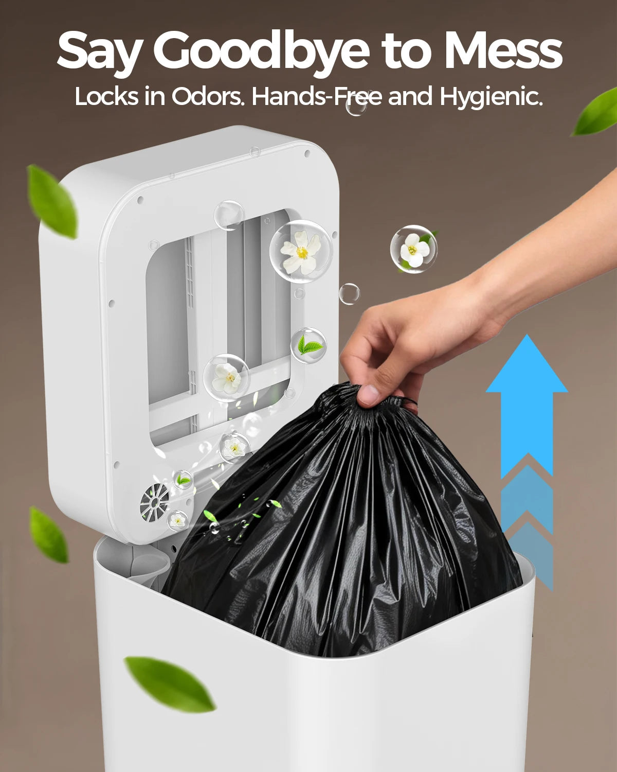 Automatic Touchless Trash Can With Motion Sensor And Self Sealing