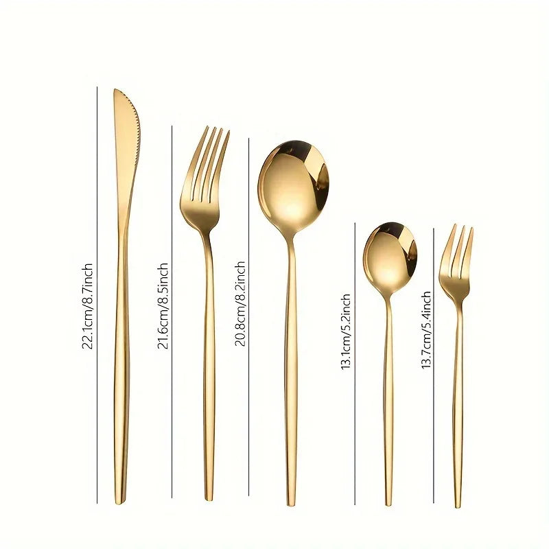 Stainless Steel Cutlery Set Mirror Polished Dishwasher Safe