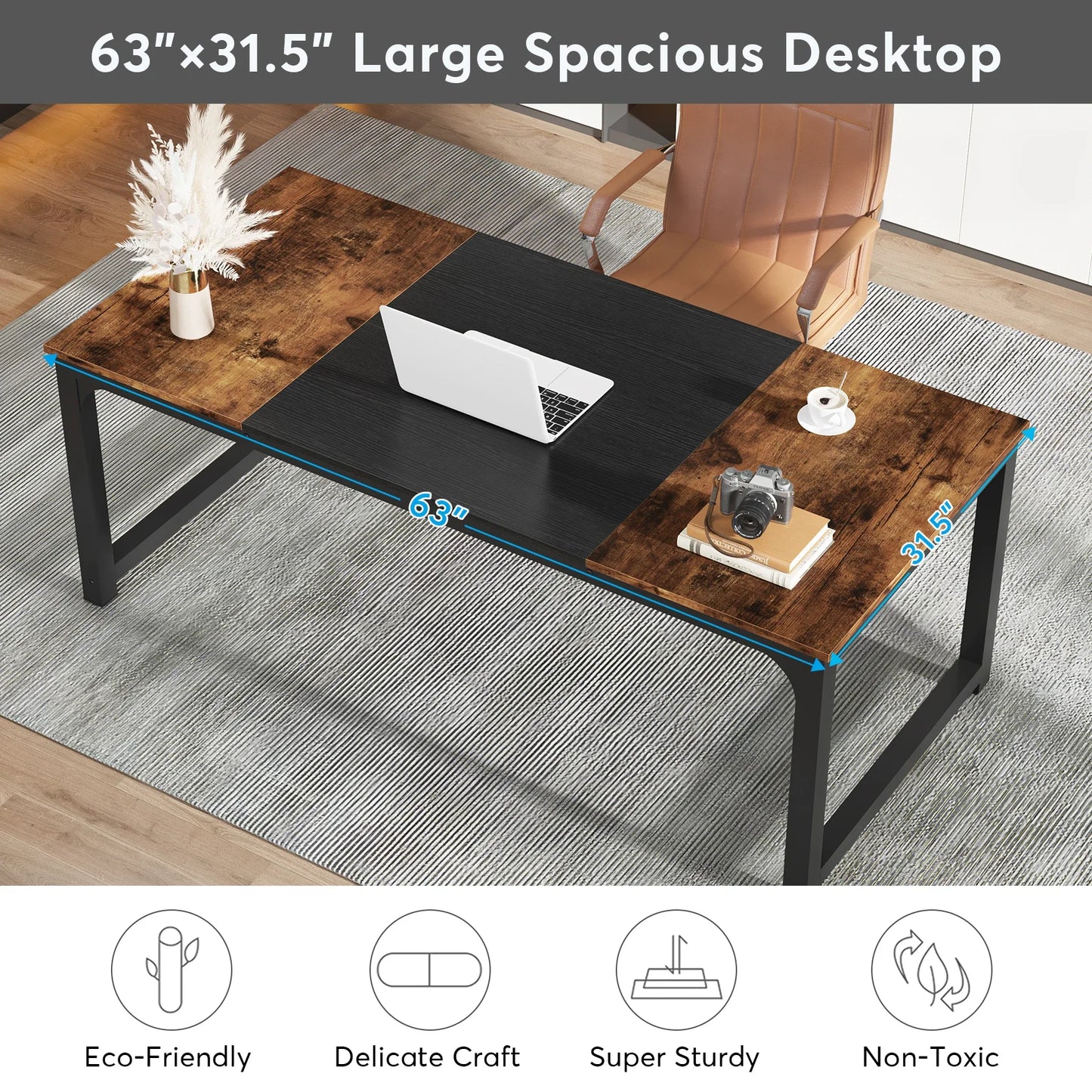 Tribesigns Large Office Desk Computer Table Workstation For Home Office