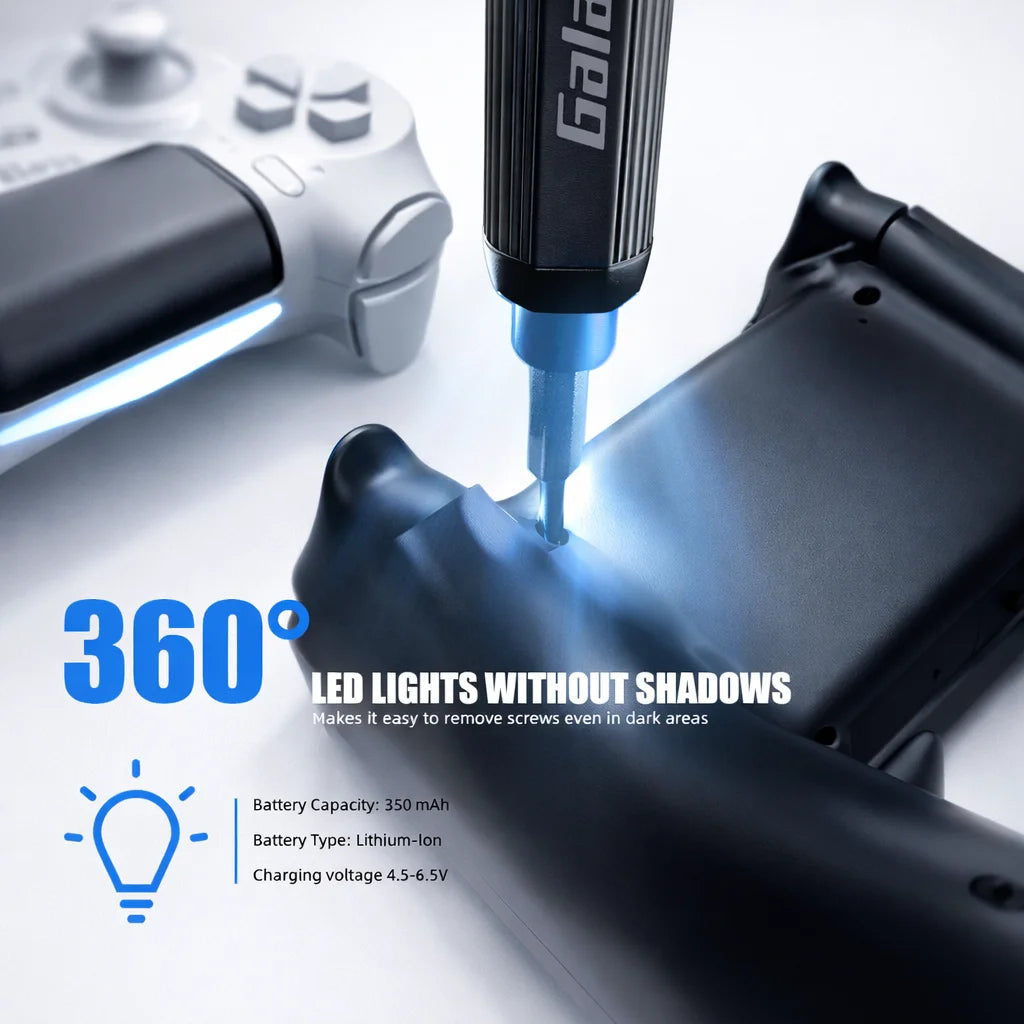 Galacok DIY Supplies 68-In-1 Mini Electric Screwdriver Set With Magnetic Bits