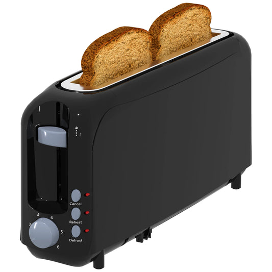 YUKOOL 2-Slice Slim Toaster With Auto Shutoff Removable Crumb Tray