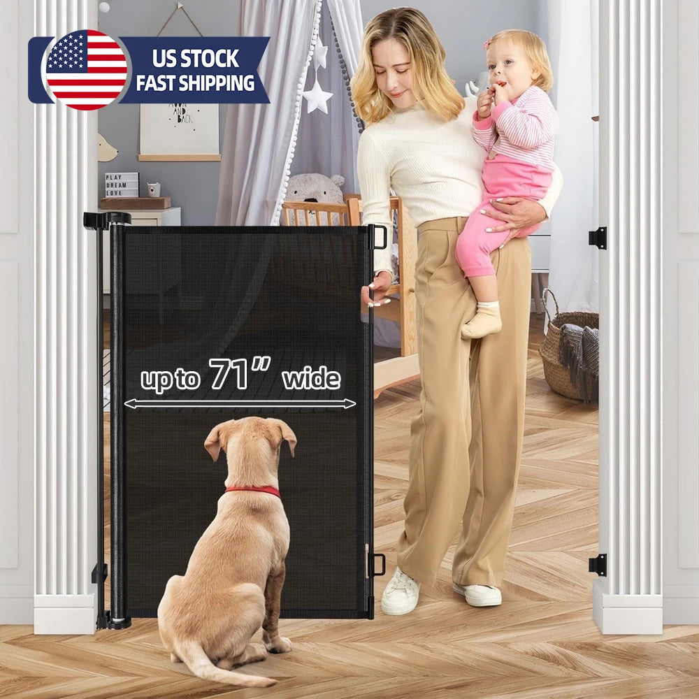 Retractable Baby Safe Gate For Doorways And Stairs