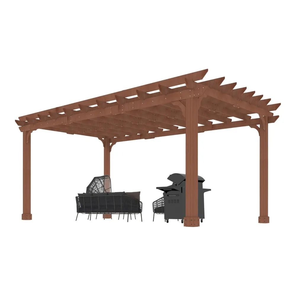 Cedar Wood Pergola Gazebo For Outdoor Patio Shelter