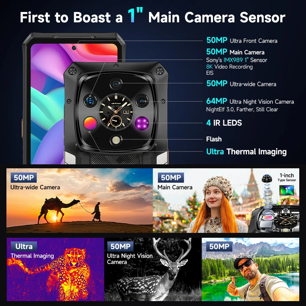 ULEFONE Armor 28 Ultra 5G AI Thermal Imaging Rugged Phone