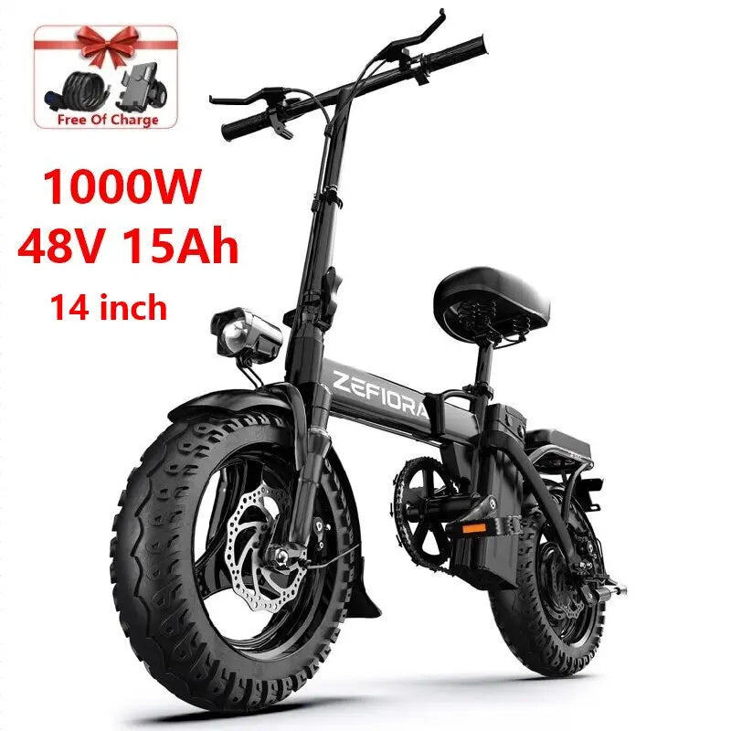 ZEFIORA Electric Bicycle 1000W 48V Aluminum Alloy Front Disc Brake