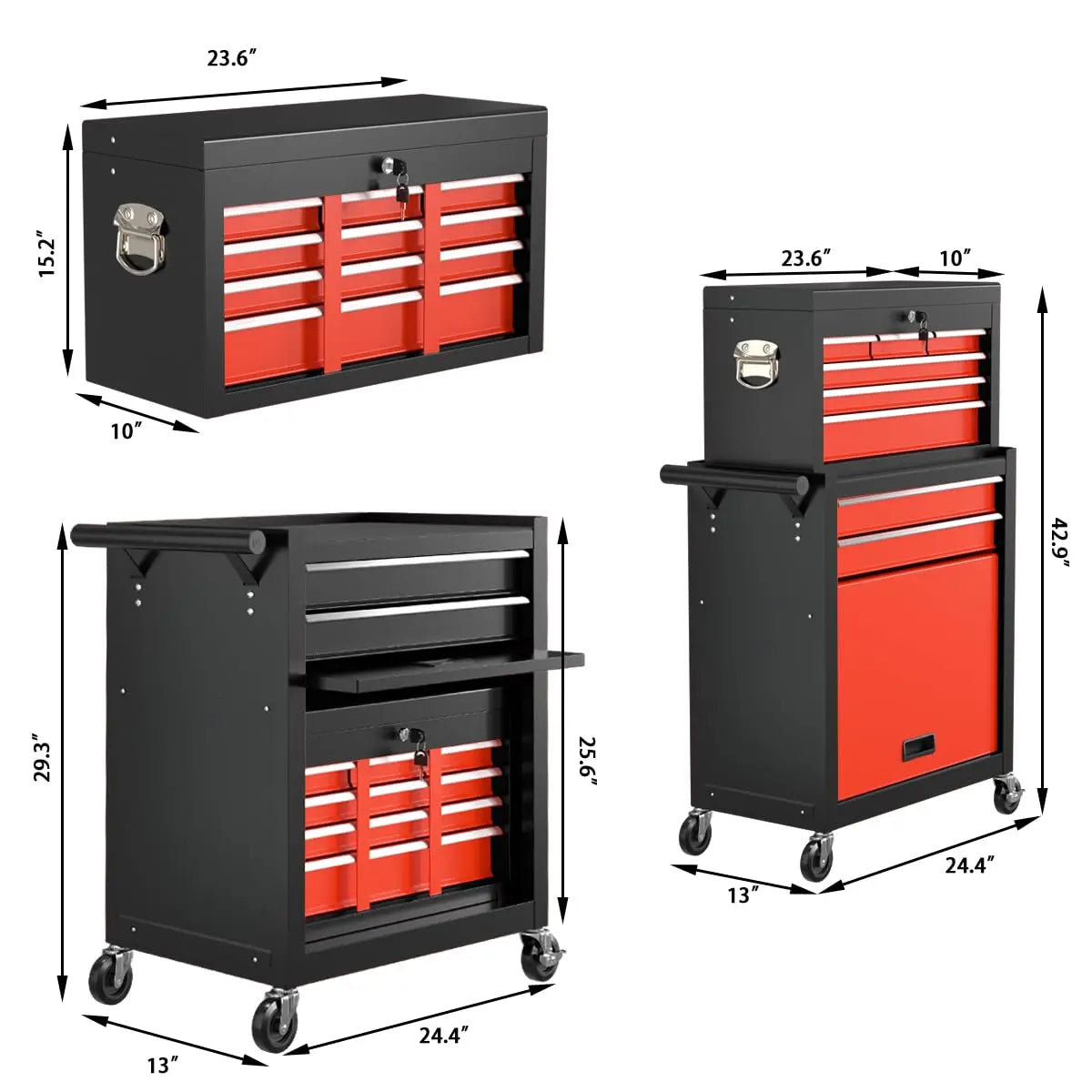 MOYU Rolling Tool Chest With Drawers And Wheels For Storage