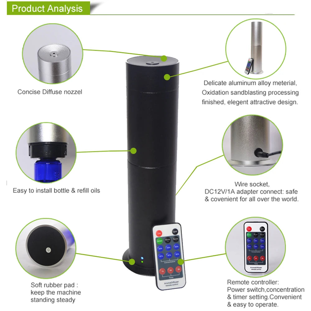 NAMSTE Aroma Diffuser 360 Scents 600 Sq Ft Coverage 120ml