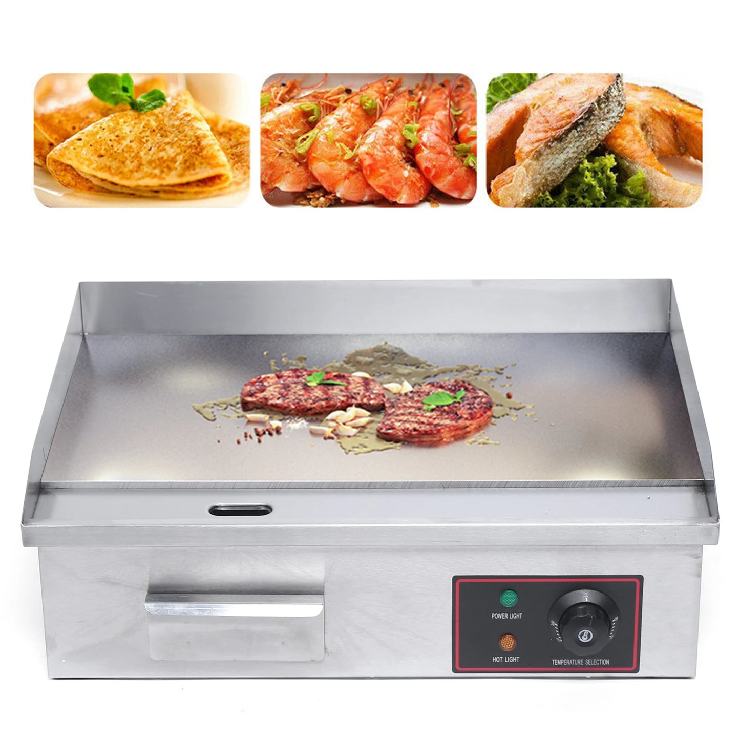 Commercial Electric Flat Top Griddle Stainless Steel Countertop
