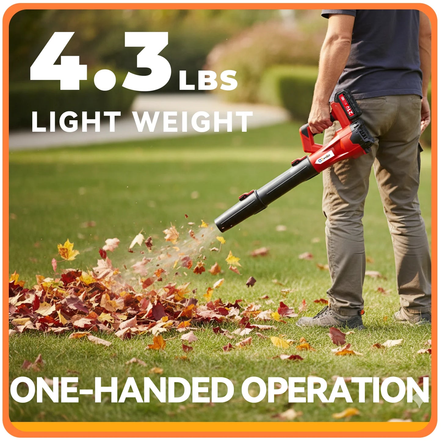 XYSD Cordless Leaf Blower 650 CFM with 21V Battery