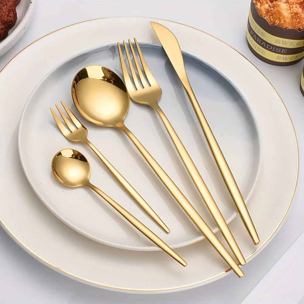 Stainless Steel Cutlery Set Mirror Polished Dishwasher Safe