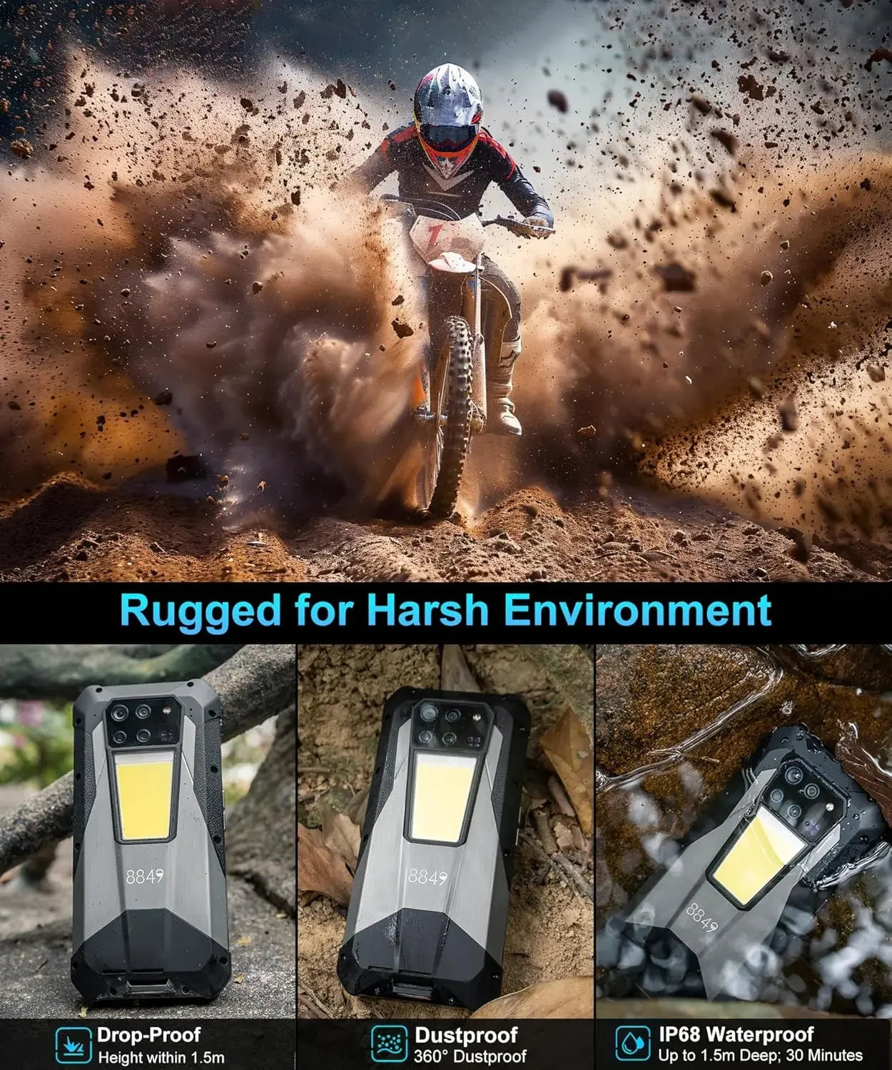 Unihertz Tank 3 Pro Rugged Projector Smartphone 5G Android 14