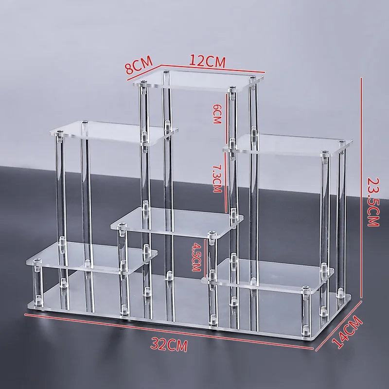 Acrylic Display Stand Transparent Handheld Blind Box For Dolls