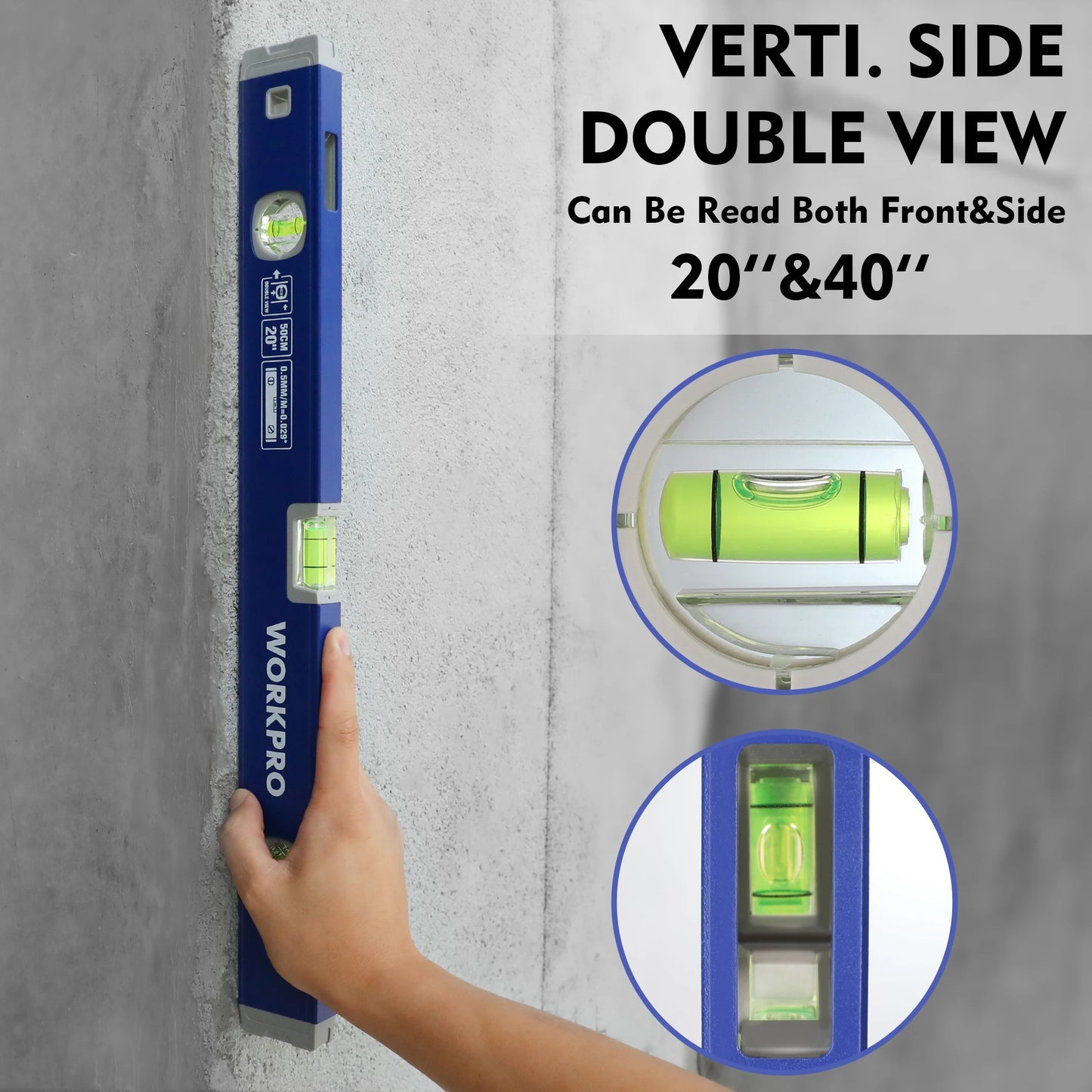 WORKPRO 3-Piece Spirit Level Set With Magnetic Torpedo Levels
