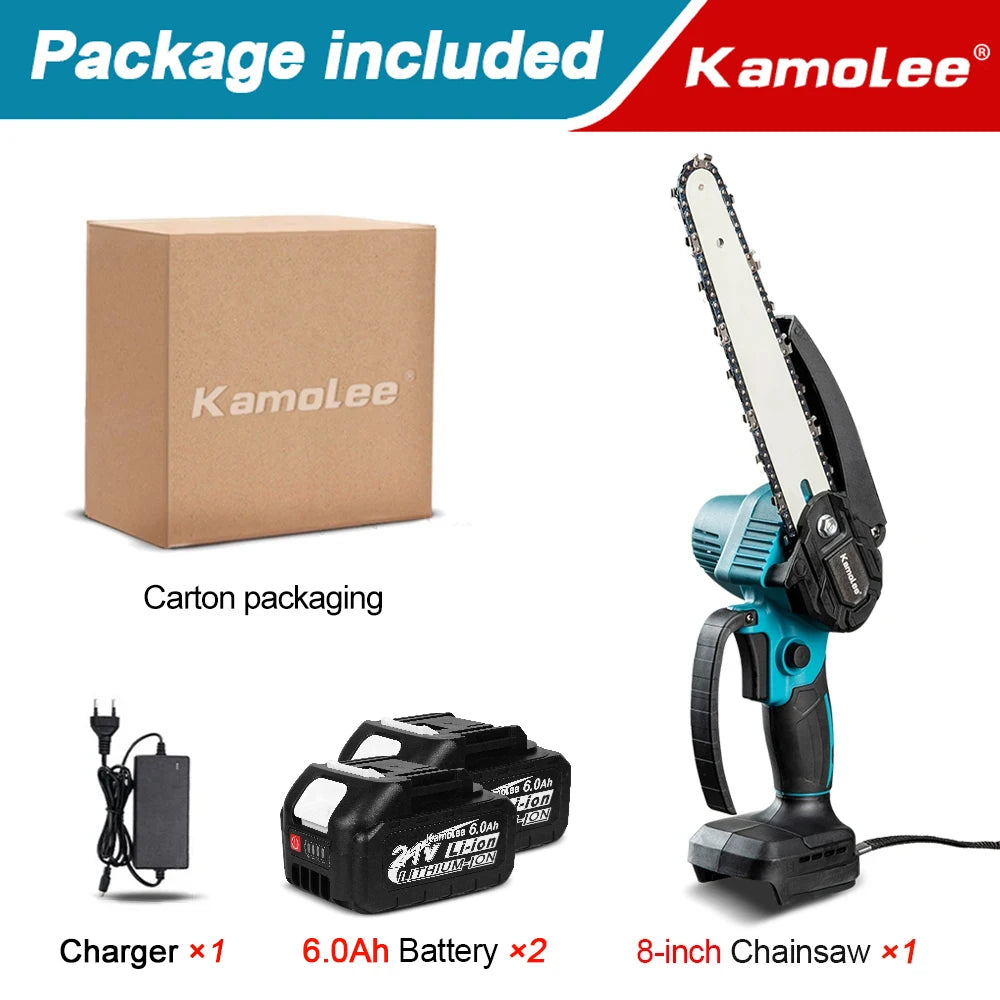 Kamolee Brushless Electric Chainsaw Mini Wood Cutter Pruning