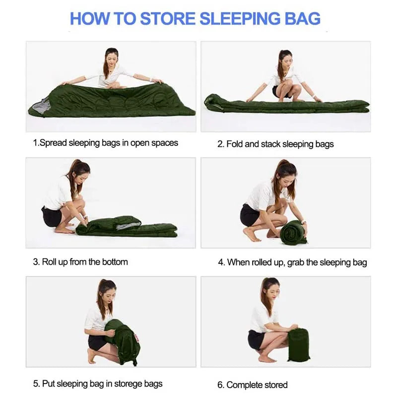 Camping Sleeping Bag Lightweight Four Season Mummy Cotton Backpacking