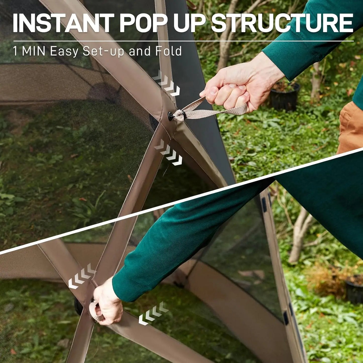 Pop Up Screened Tent Gazebo With Netting
