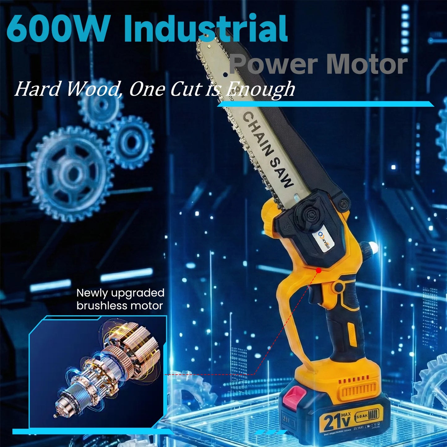 2-In-1 Electric Pole Saws With Extension Pole For Wood Cutting
