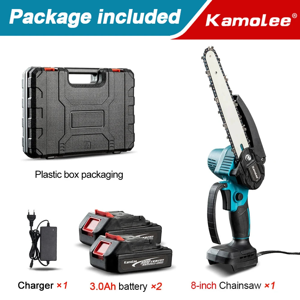 Kamolee Brushless Electric Chainsaw Mini Wood Cutter Pruning