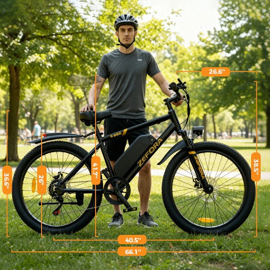 ZEFIORA Electric Bicycle 1000W 48V Aluminum Alloy Front Disc Brake