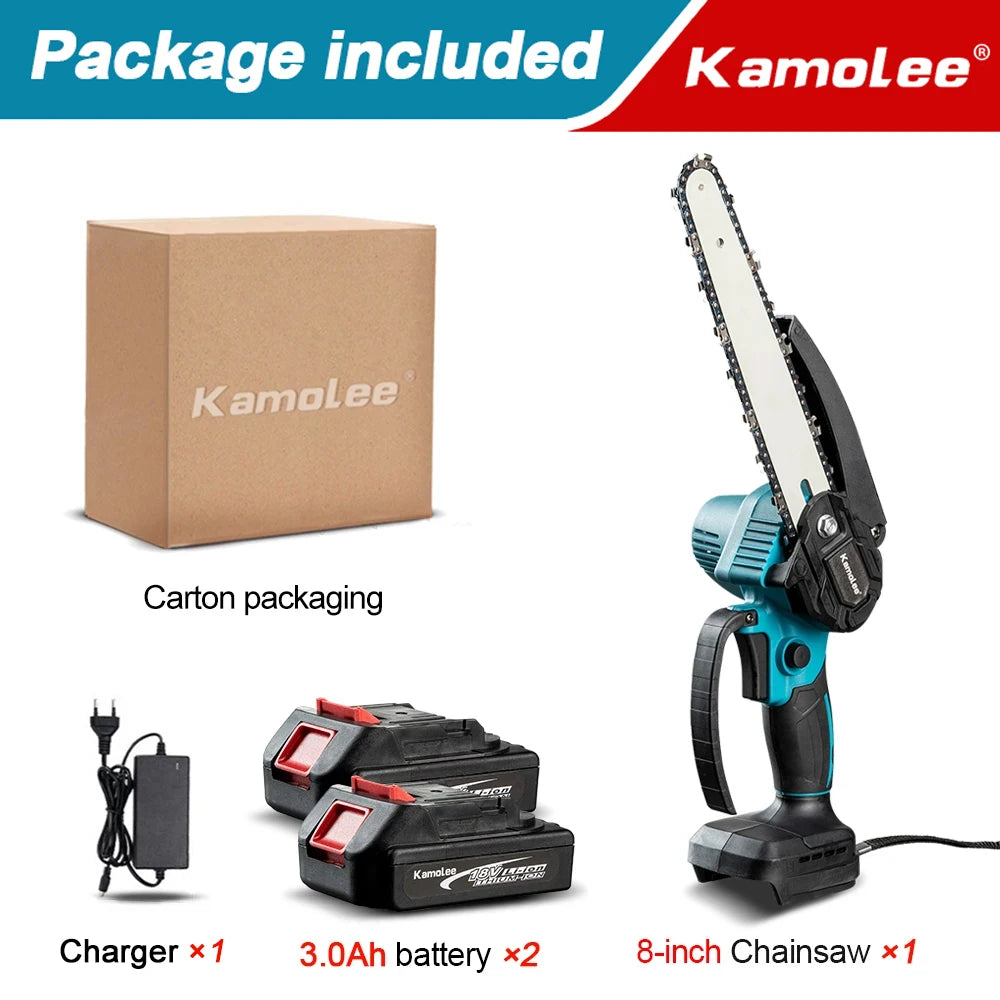 Kamolee Brushless Electric Chainsaw Mini Wood Cutter Pruning