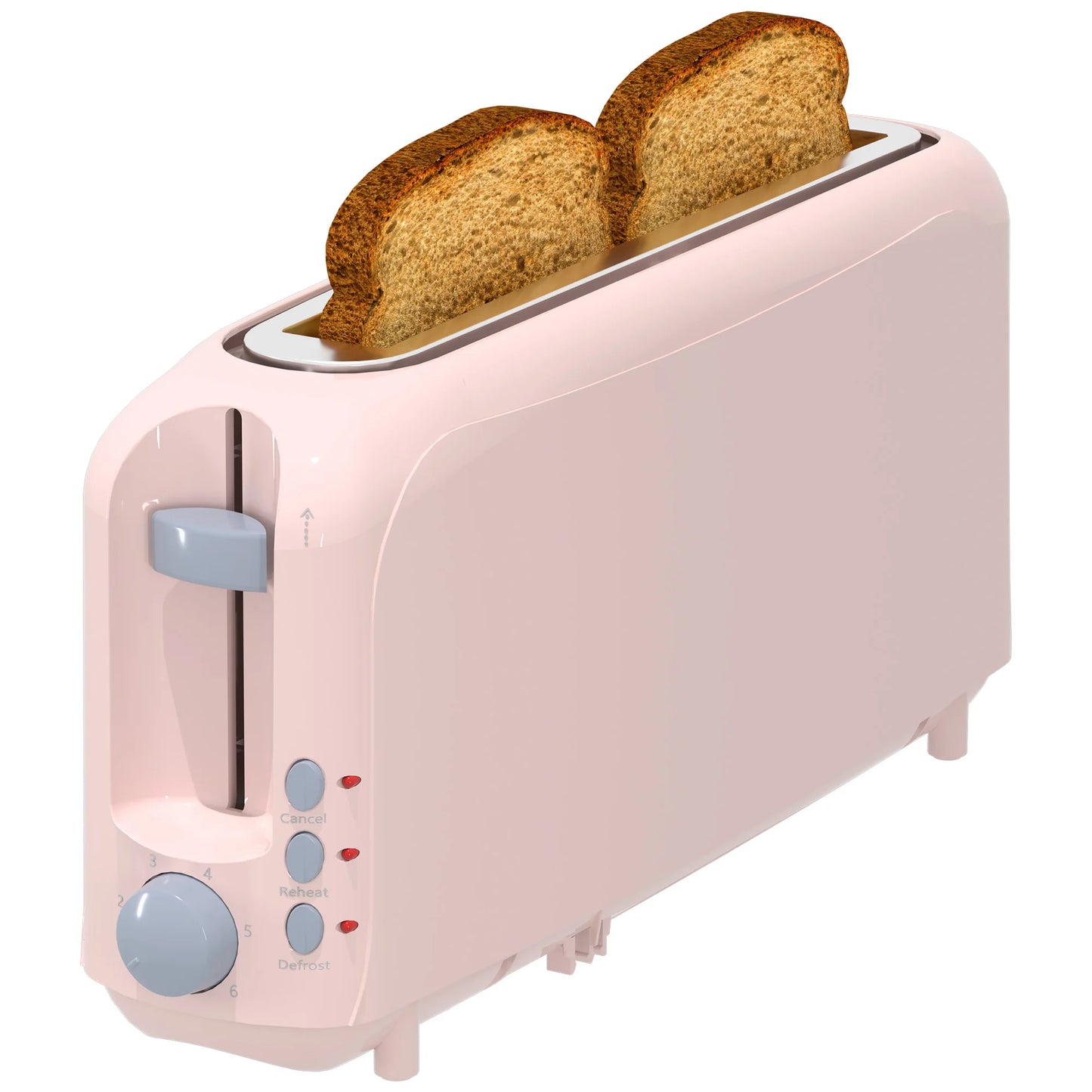 YUKOOL 2-Slice Slim Toaster With Auto Shutoff Removable Crumb Tray