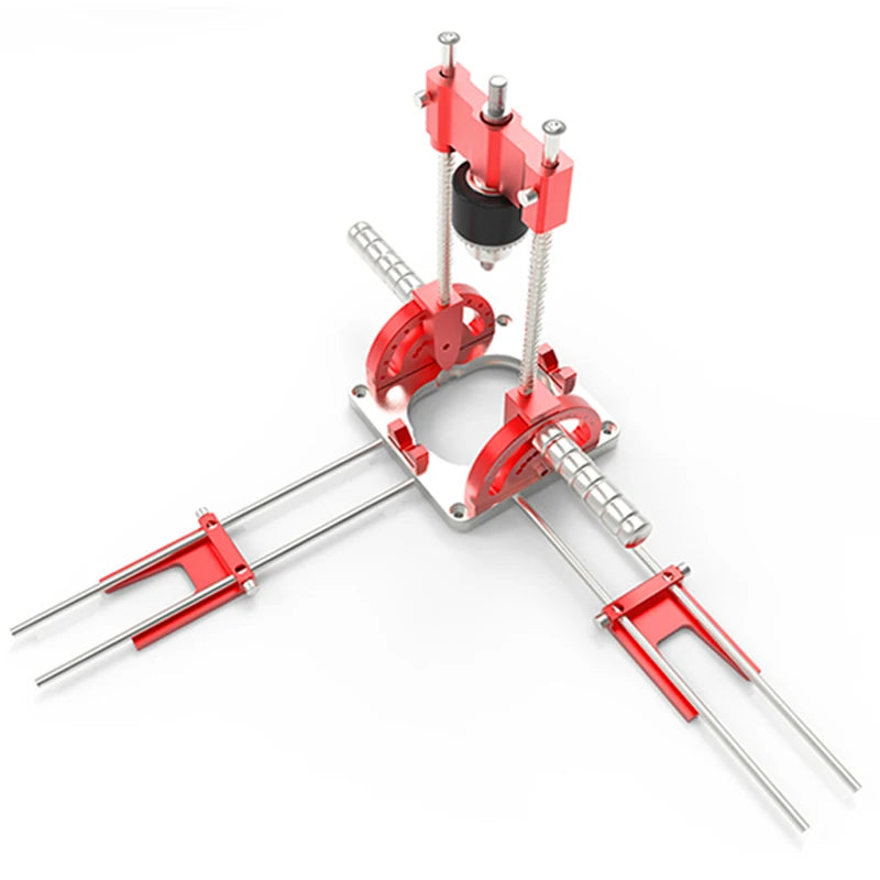Woodworking Aluminum Multi Angle Drill Guide With Handles And Hole Punch Locator