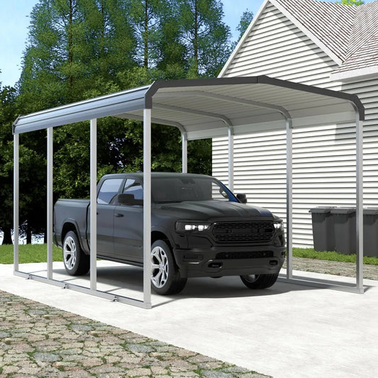 Metal Carport Canopy With Galvanized Steel Frame And Roof