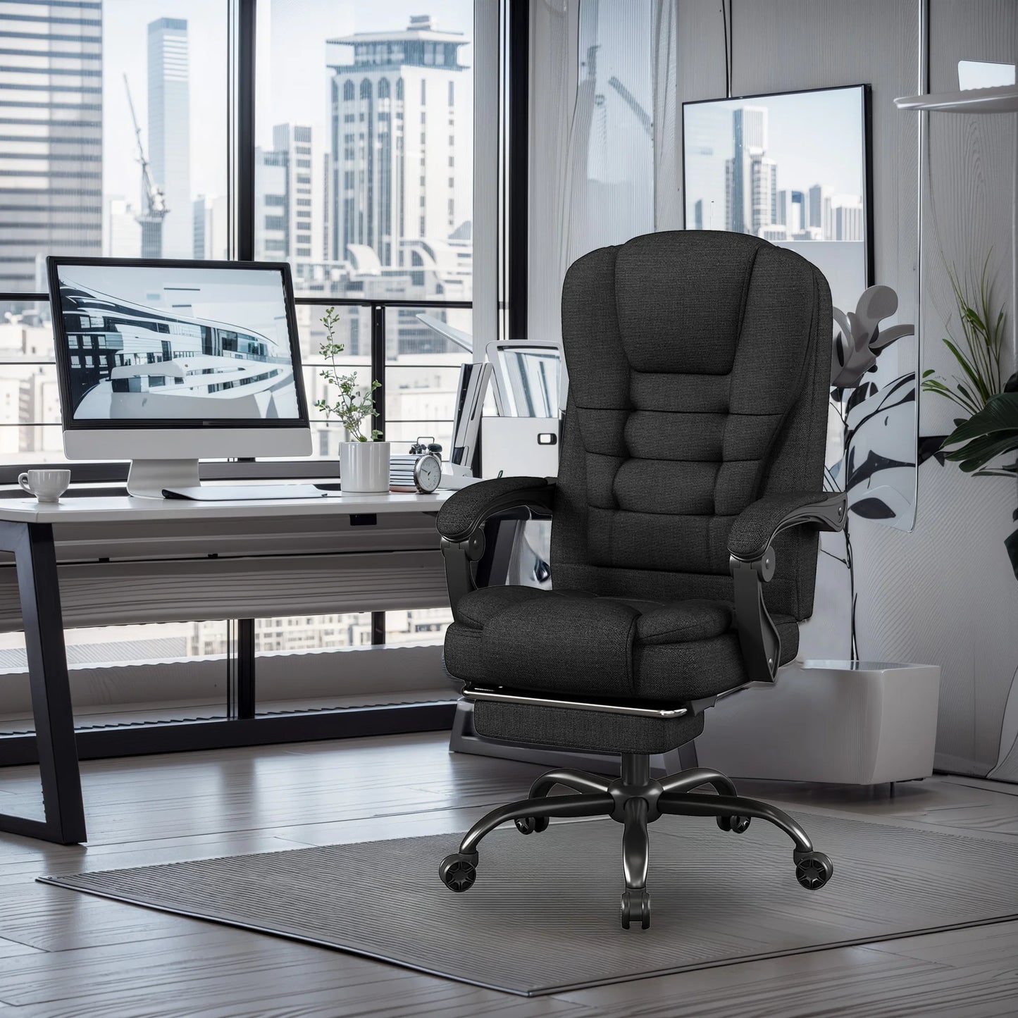 Sitmod Ergonomic Executive Office Chair With Headrest And Lumbar Support