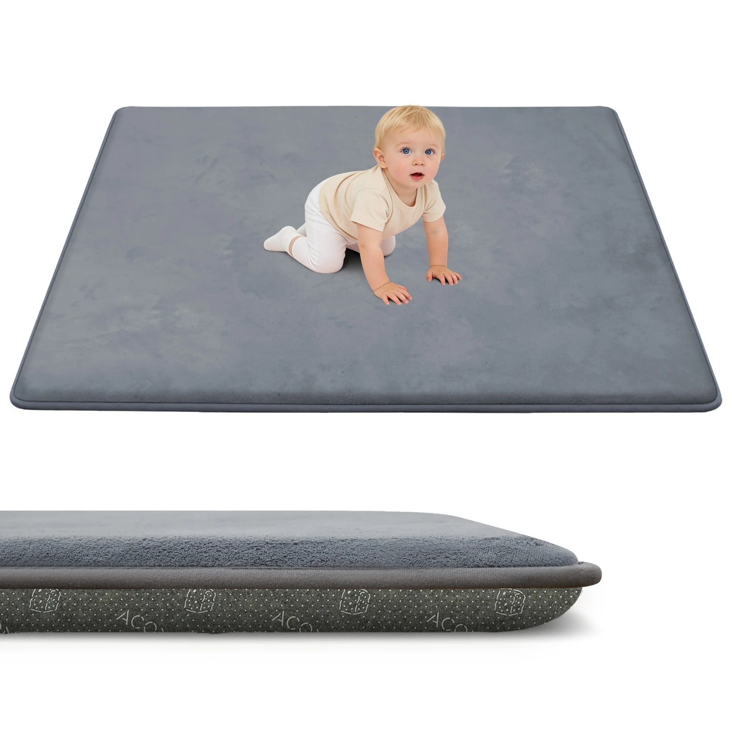 Huloo Sleep Memory Foam Baby Play Mat Tummy Time Rug