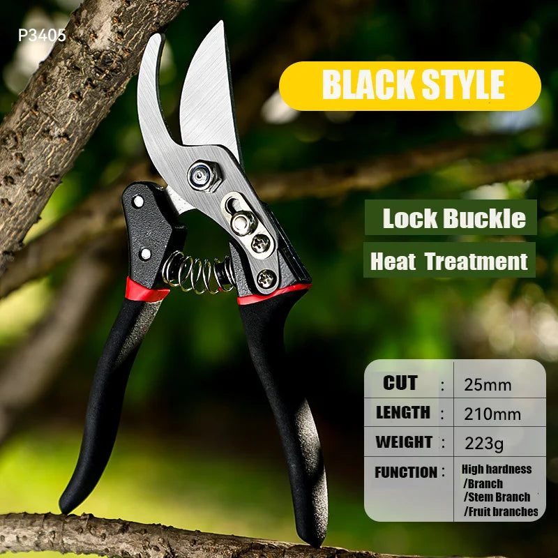Garden Pruning Shears With SK5 Steel Blades Orchard Trimmer