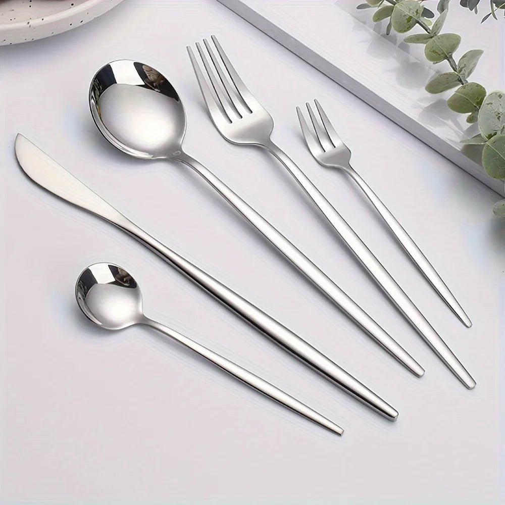 Stainless Steel Cutlery Set Mirror Polished Dishwasher Safe