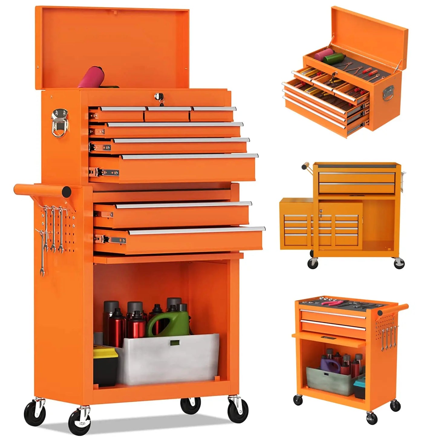 MOYU Rolling Tool Chest With Drawers And Wheels For Storage
