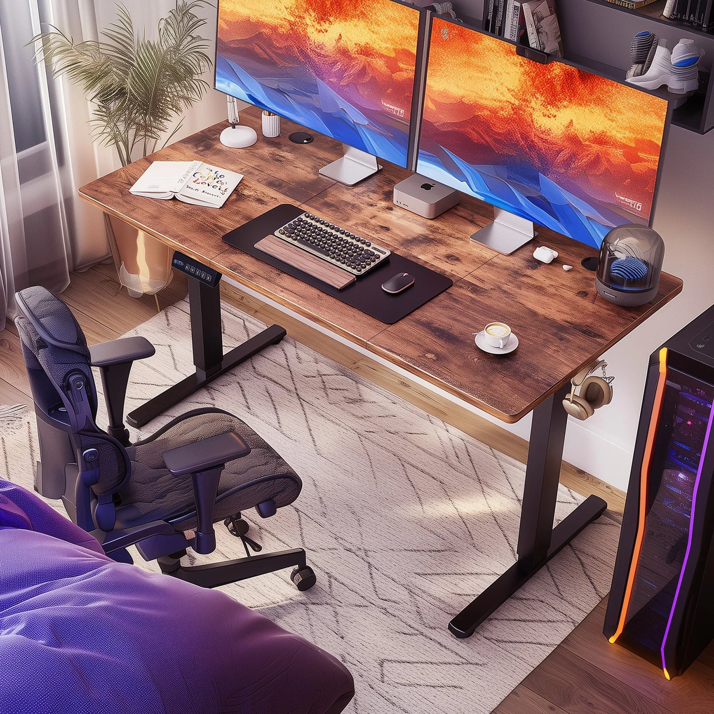 MCQ Electric Standing Desk With Adjustable Height For Home Office