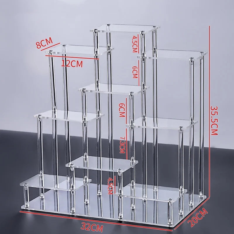 Acrylic Display Stand Transparent Handheld Blind Box For Dolls