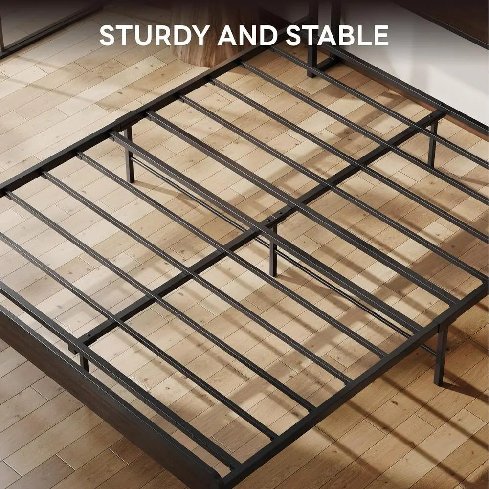 LIKIMIO Bed Frame With Headboard Noise Free Strong Supports