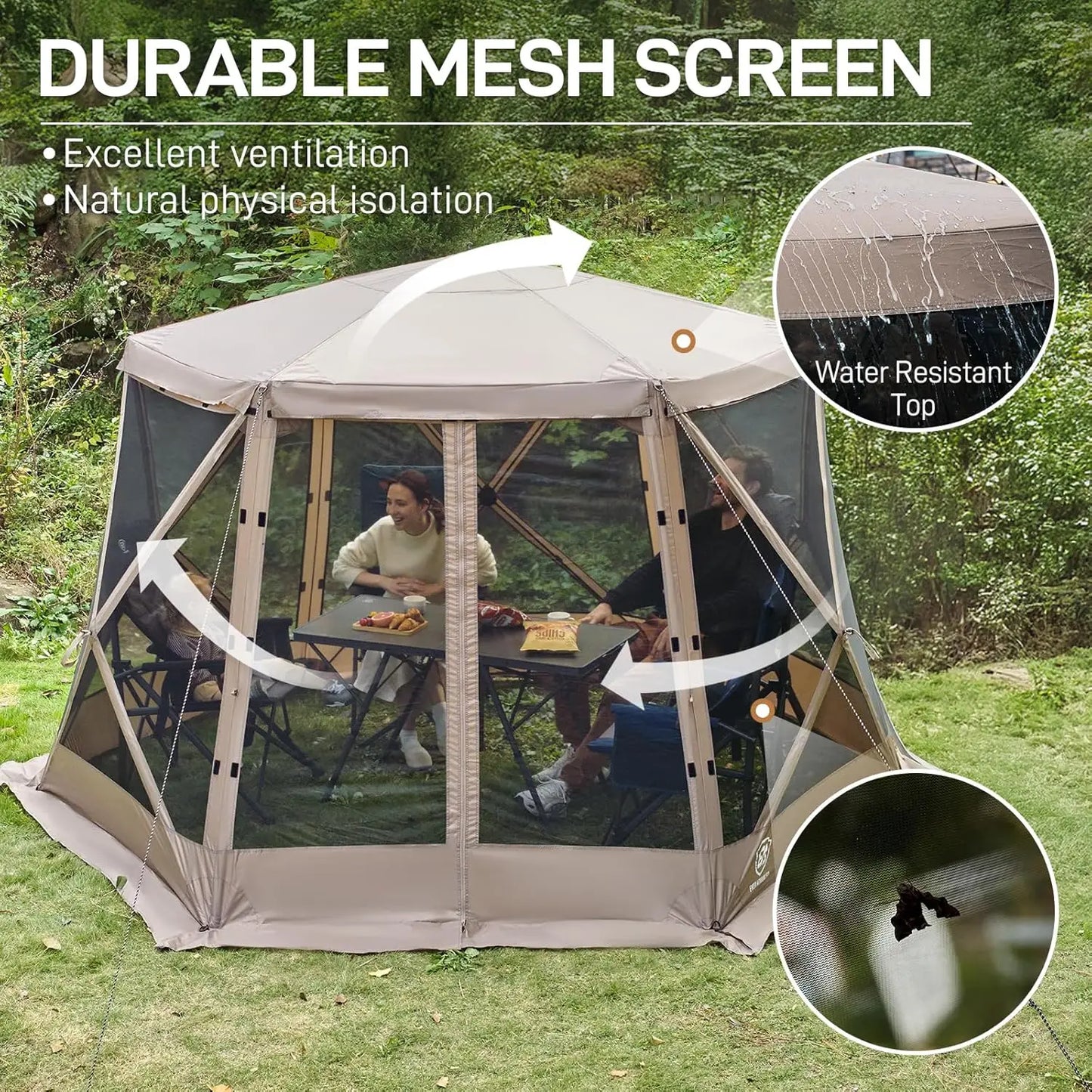Pop Up Screened Tent Gazebo With Netting