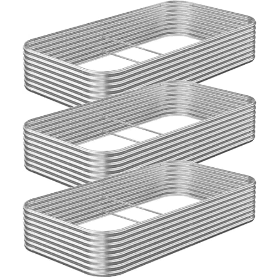 Corrugated Steel Raised Garden Bed For Outdoor Flower Gardening